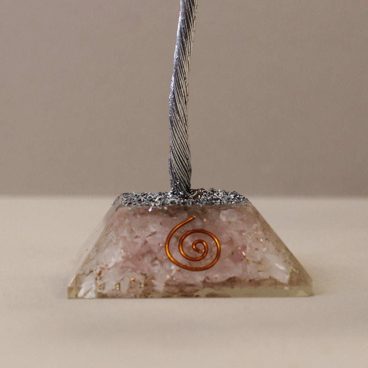 Gemstone Tree with Orgonite Base - 160 Stone - Rose Quartz