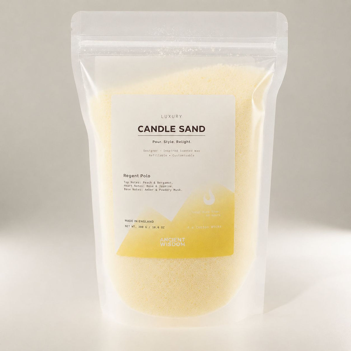 Regent Polo Candle Sand - Cream - 300g