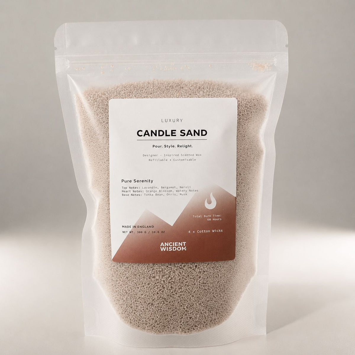 Pure Serenity Candle Sand - Latte Beige - 300g