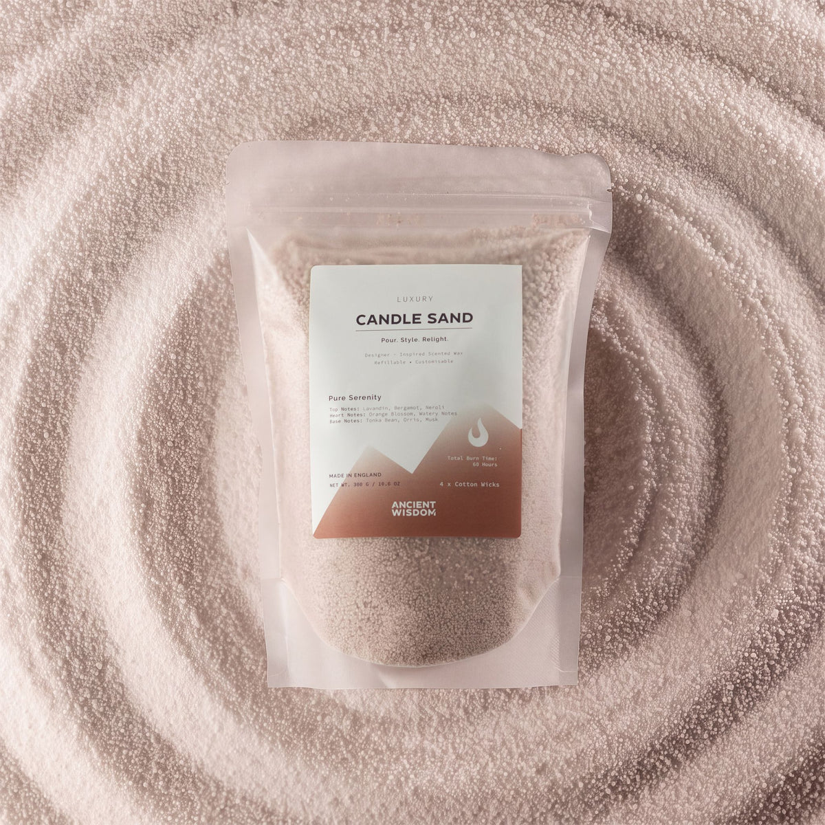 Pure Serenity Candle Sand - Latte Beige - 300g