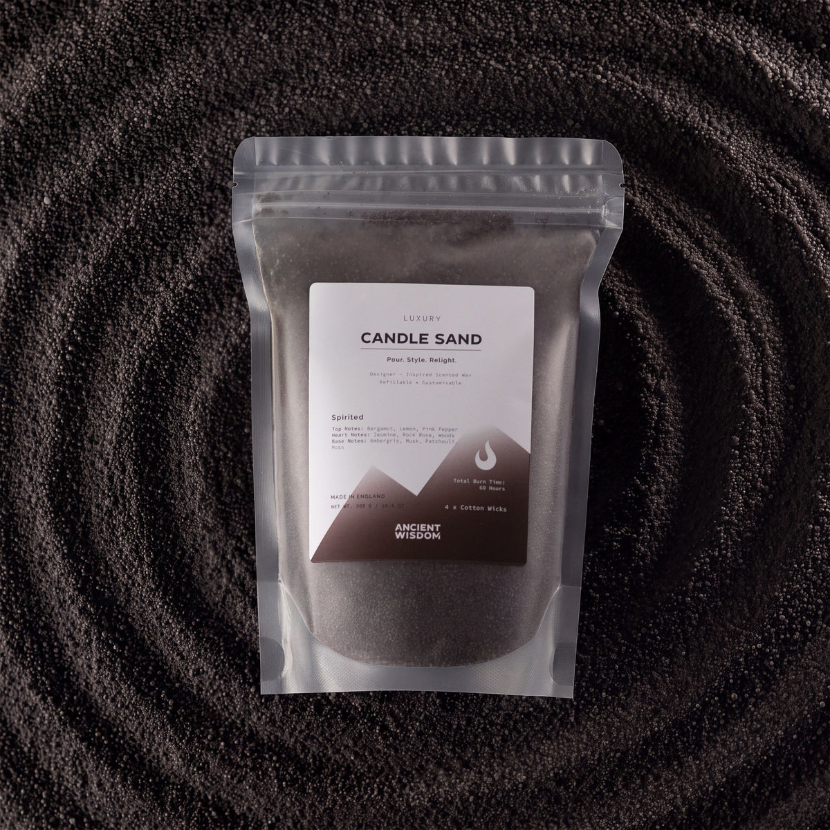 Spirited Candle Sand - Black - 300g