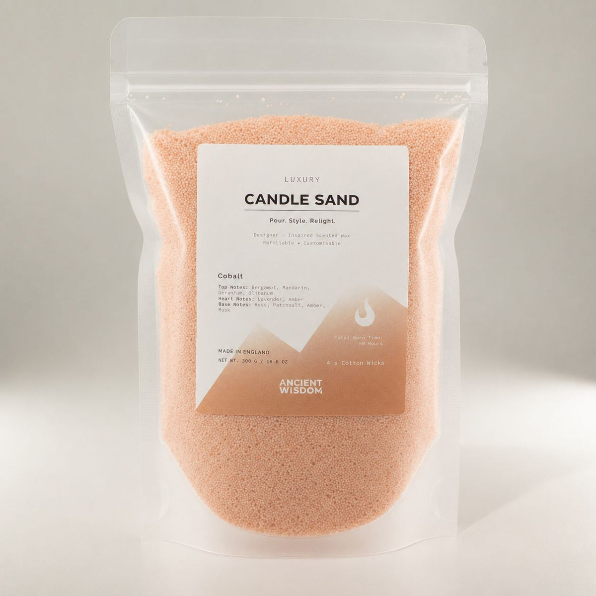 Cobalt Candle Sand - Taupe Orange - 300g