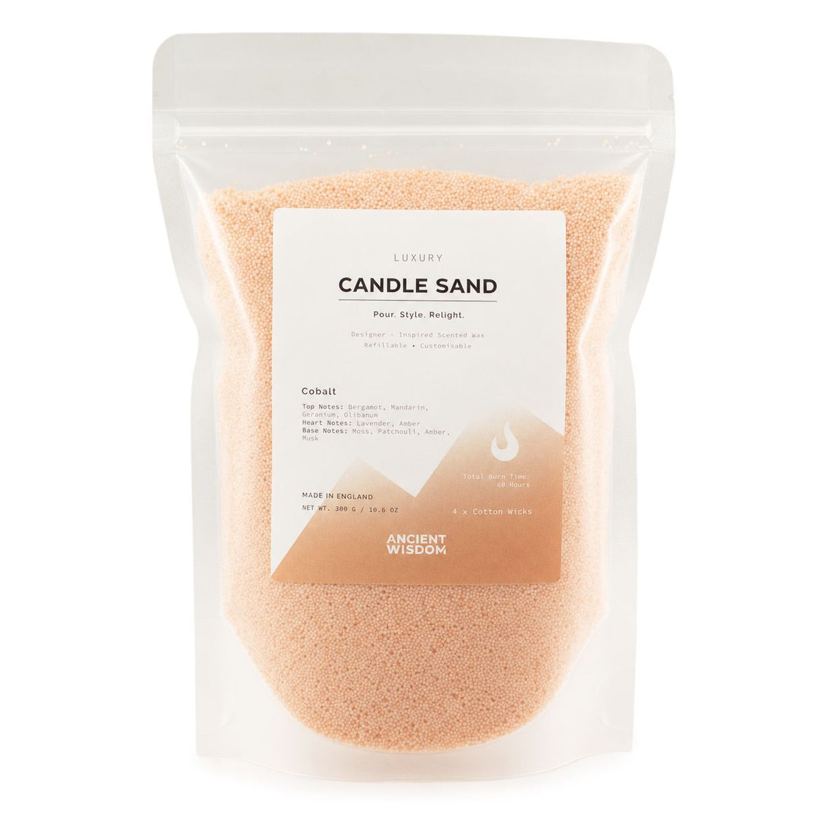 Cobalt Candle Sand - Taupe Orange - 300g