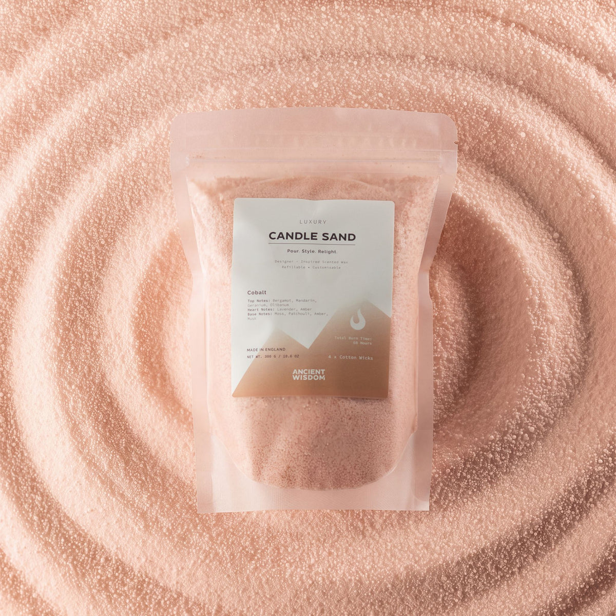 Cobalt Candle Sand - Taupe Orange - 300g