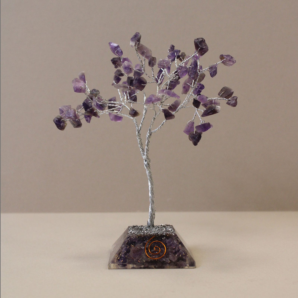 Gemstone Tree with Orgonite Base - 80 Stone - Amethyst