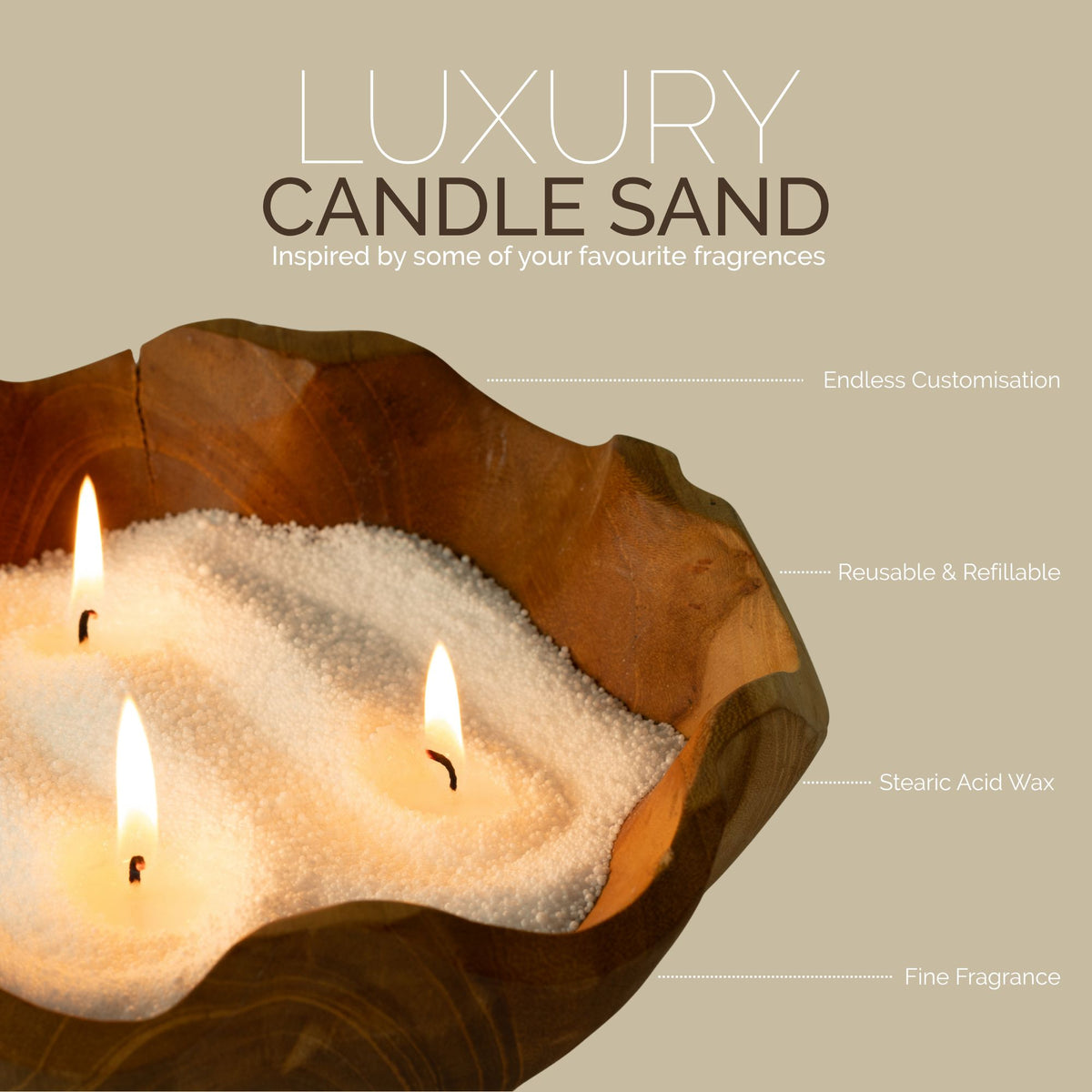 Cobalt Candle Sand - Taupe Orange - 300g