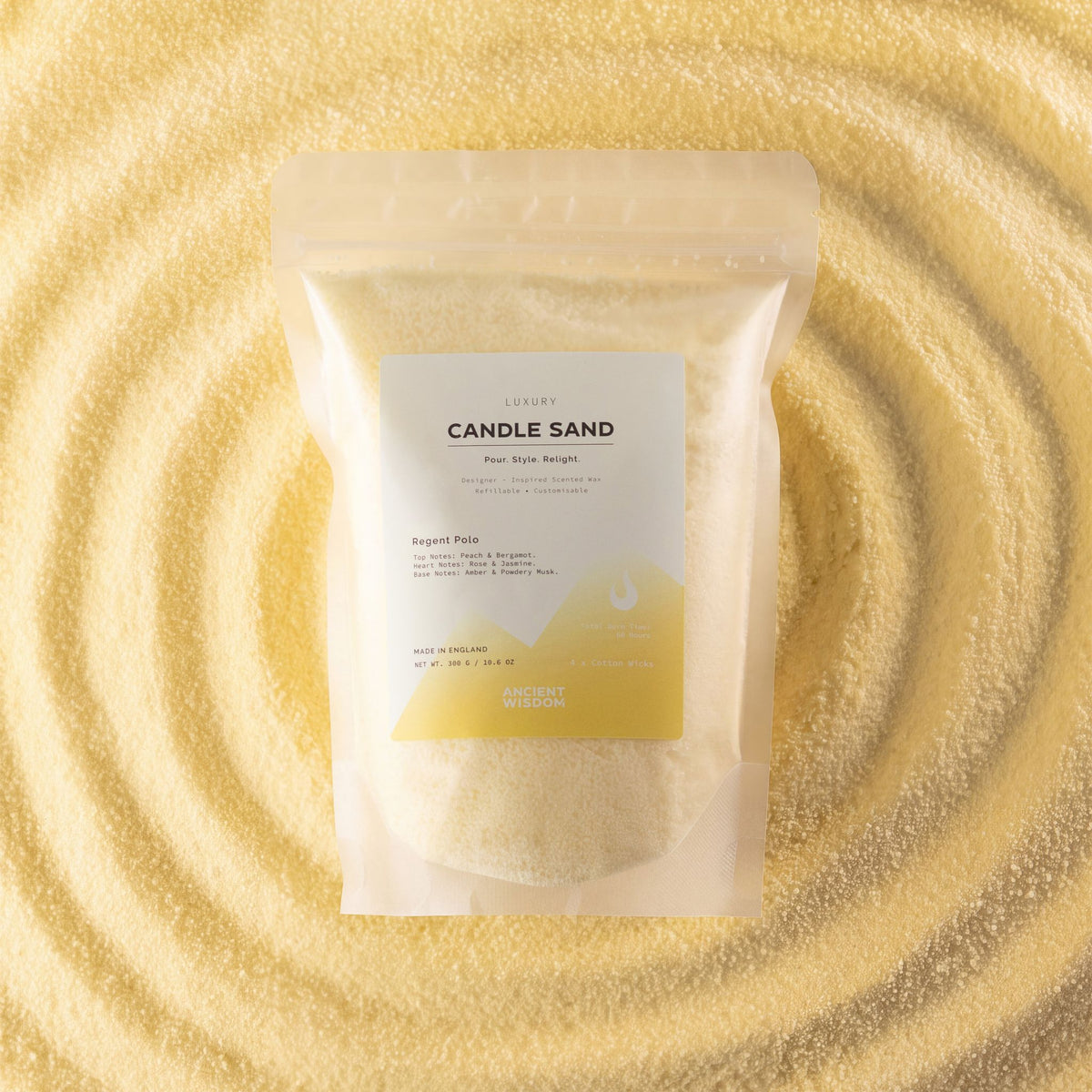 Regent Polo Candle Sand - Cream - 300g