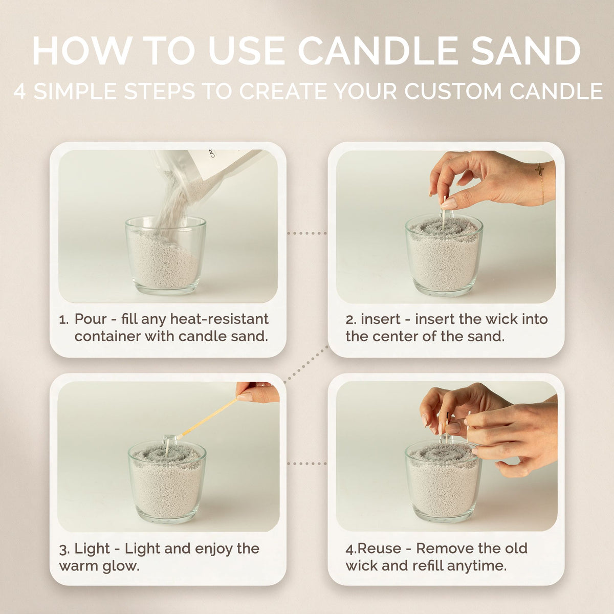 Maison de Roses Candle Sand - Dusty Rose - 300g