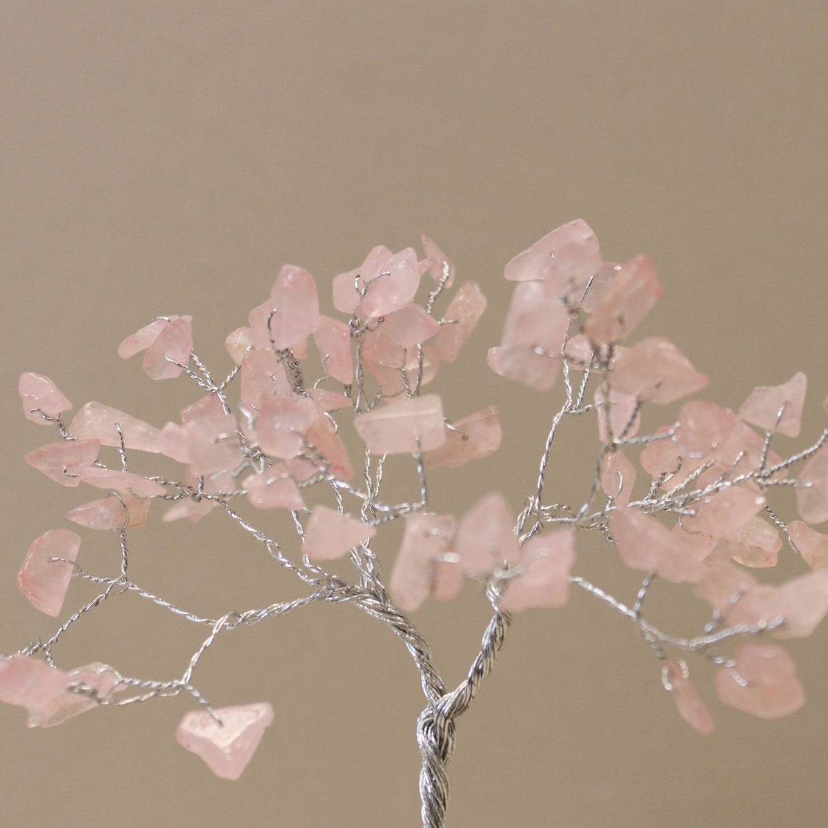 Gemstone Tree with Orgonite Base - 80 Stone - Rose Quartz