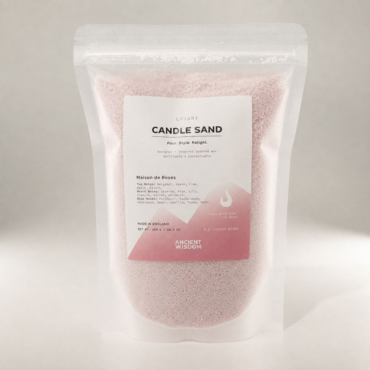 Maison de Roses Candle Sand - Dusty Rose - 300g