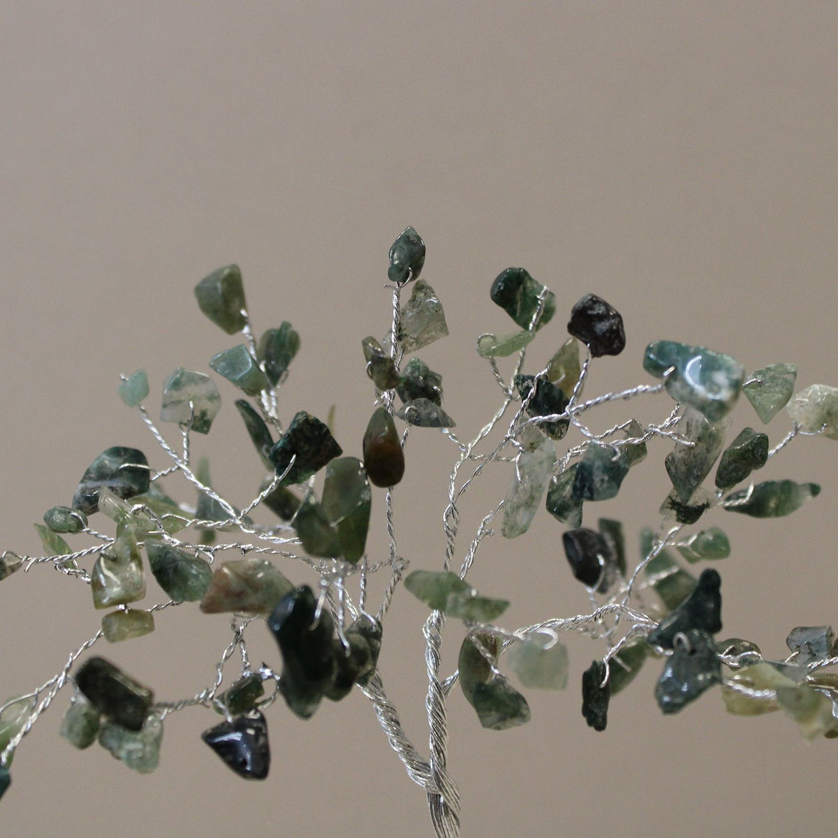Gemstone Tree with Orgonite Base - 80 Stone - Moss Agate